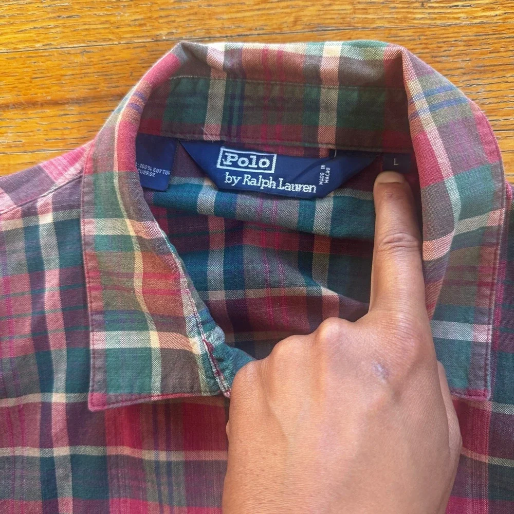 Polo Ralph‎ Lauren Vintage 1940s-1950s Classic Tartan Jacket Mens Large